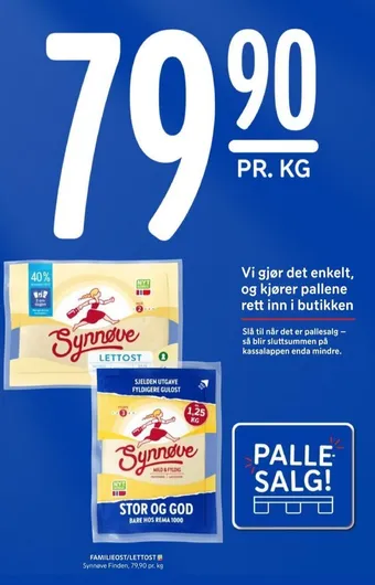 Rema 1000 Synnøve finden ost tilbud