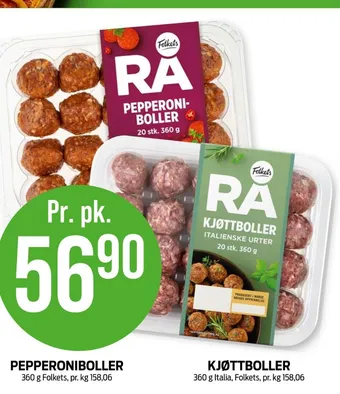 Kiwi Folkets kjøttboller tilbud
