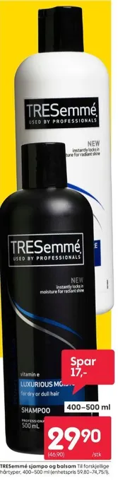 Rusta Tresemmé shampoo tilbud