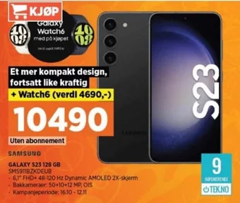 POWER GALAXY S23 128 GB SMS911BZKDEUB tilbud