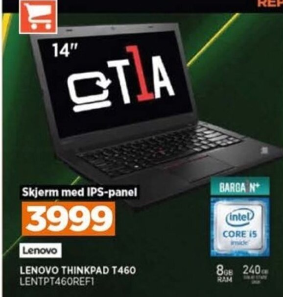 POWER LENOVO THINKPAD T460 LENTPT460REF1 tilbud