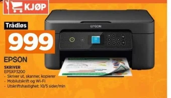 POWER EPSON SKRIVER EPSXP3200 tilbud