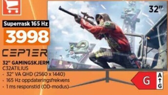 POWER 32" GAMINGSKJERM C32ATILIUS tilbud