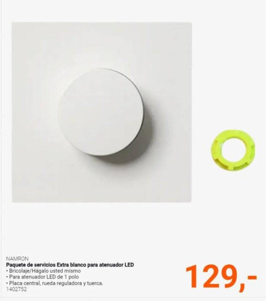 Elektroimportøren Paquete de servicios Extra blanco para atenuador LED tilbud