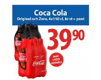 MaxiMat Charlottenberg Coca Cola Original och Zero, 4x150 cl tilbud