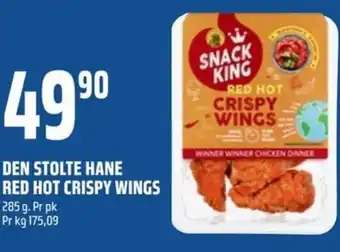Coop Obs DEN STOLTE HANE RED HOT CRISPY WINGS tilbud