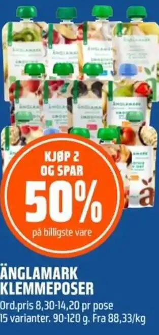 Coop Obs ÄNGLAMARK KLEMMEPOSER tilbud