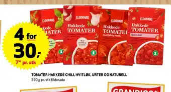 Bunnpris Tomater hakkede chili, hvitløk, urter og naturell tilbud