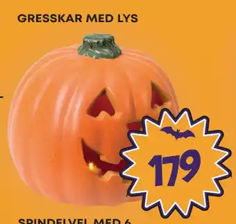 Extra Leker Gresskar med lys tilbud