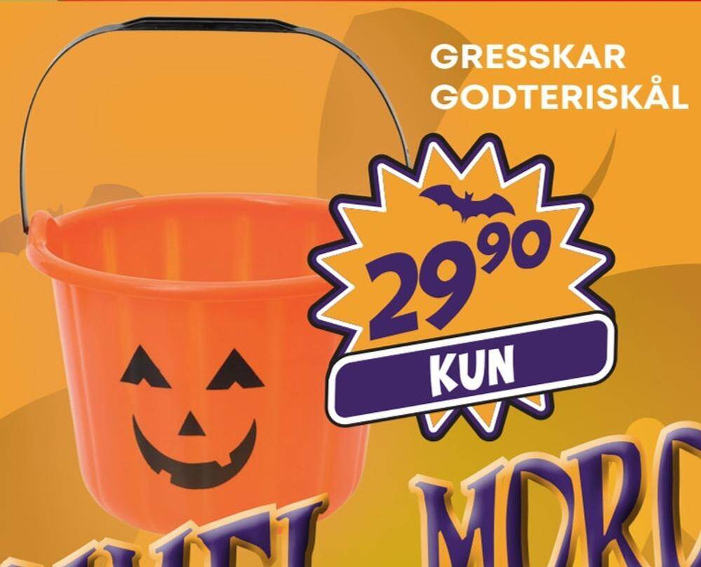 Extra Leker Gresskar godteriskål tilbud