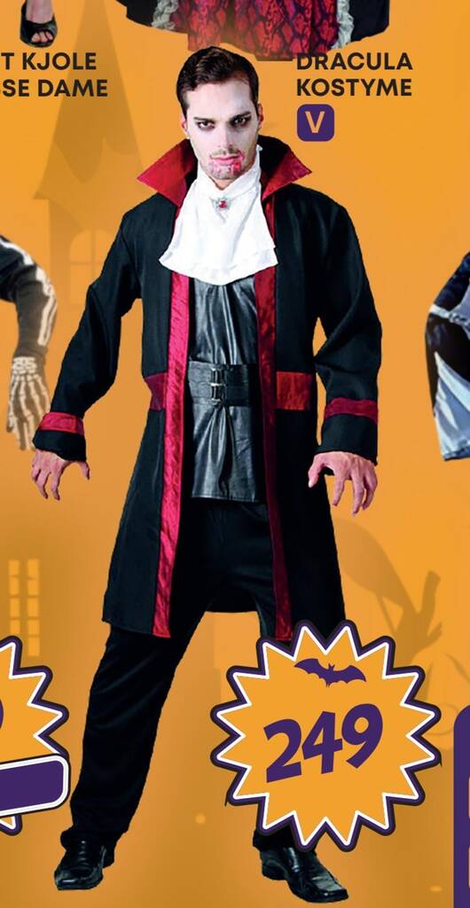 Extra Leker Dracula kostyme tilbud