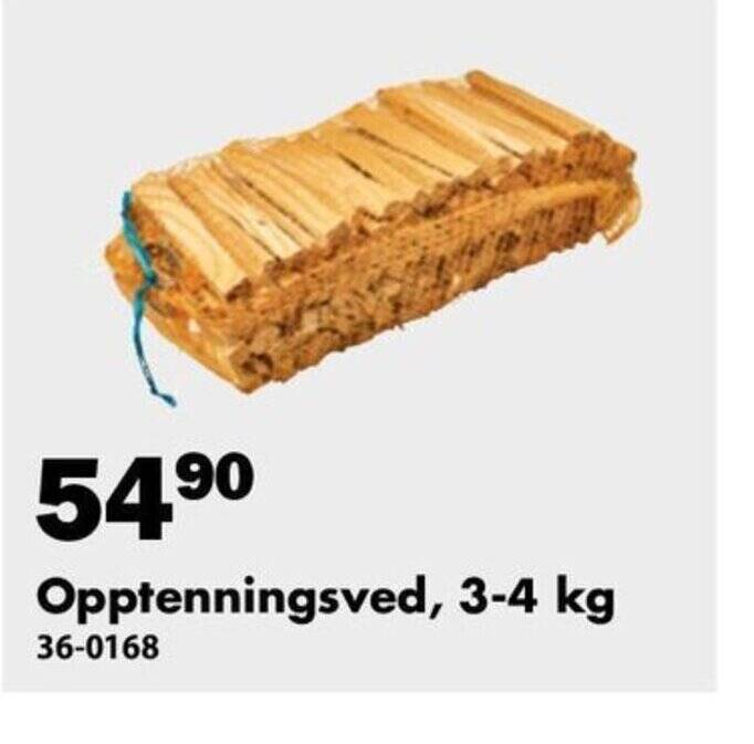 Biltema Opptenningsved, 3-4 kg tilbud