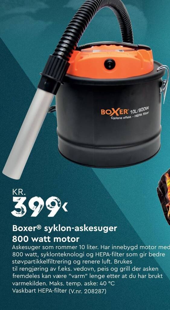 Mekk Boxer® syklon-askesuger 800 watt motor tilbud