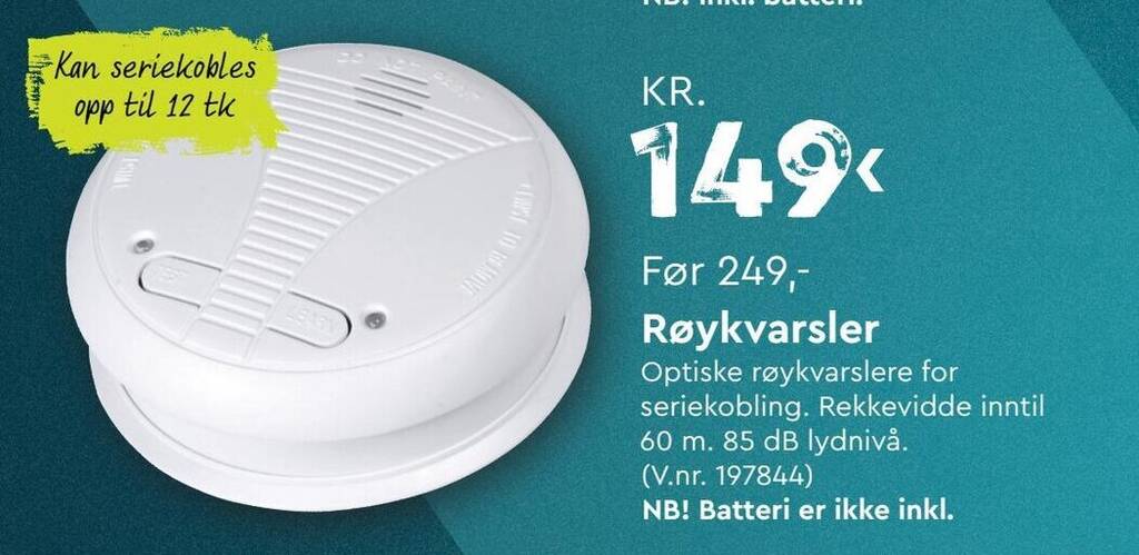 Mekk Røykvarsler tilbud