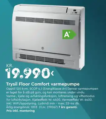 Mekk Trysil Floor Comfort varmepumpe tilbud
