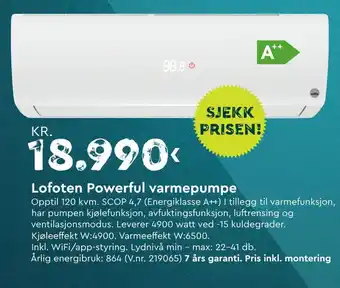 Lofoten Powerful varmepumpe
