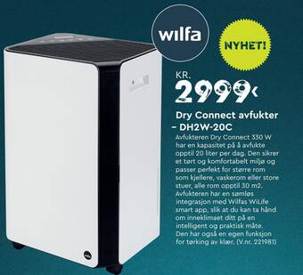 Mekk Dry Connect avfukter - DH2W-20C tilbud