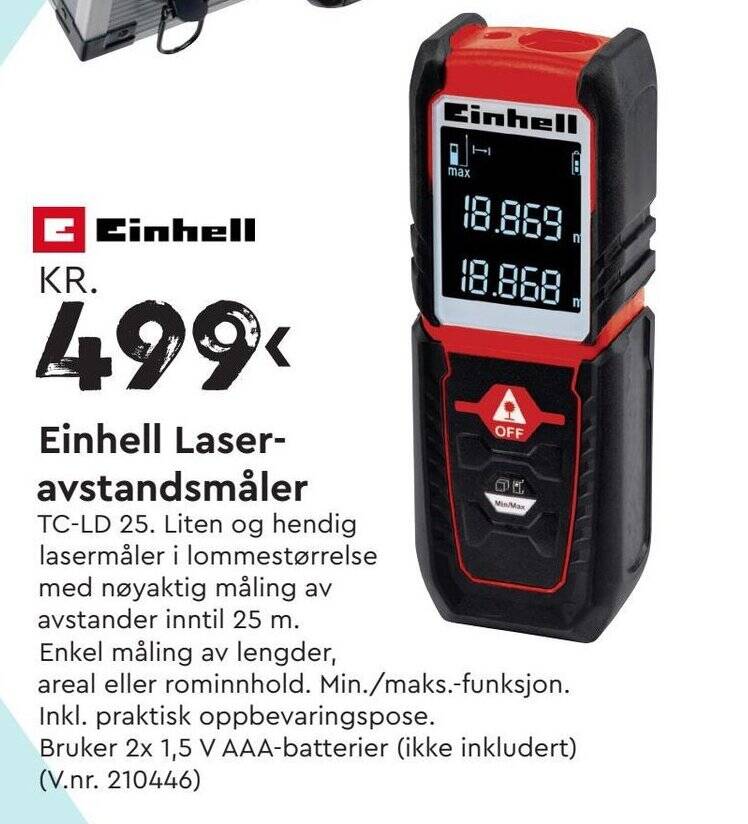 Mekk Einhell Laser-avstandsmåler tilbud
