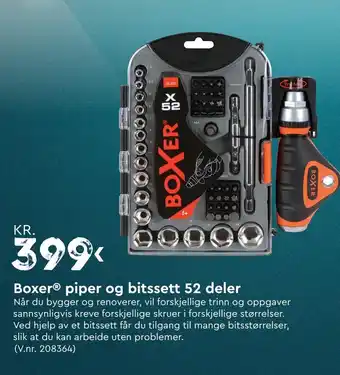 Boxer® piper og bitssett 52 deler