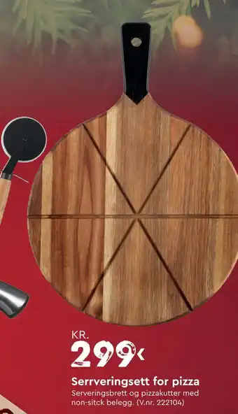 Mekk Serrveringsett for pizza tilbud