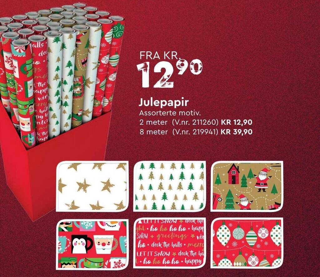 Mekk Julepapir tilbud