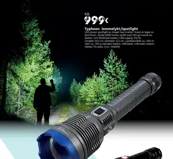 Mekk Typhoon lommelykt/spotlight tilbud