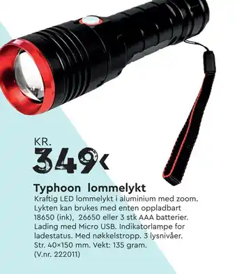 Typhoon lommelykt