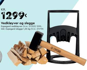 Mekk Vedkløyver og slegge tilbud