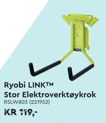 Mekk Ryobi LINKTM Stor Elektroverktøykrok tilbud