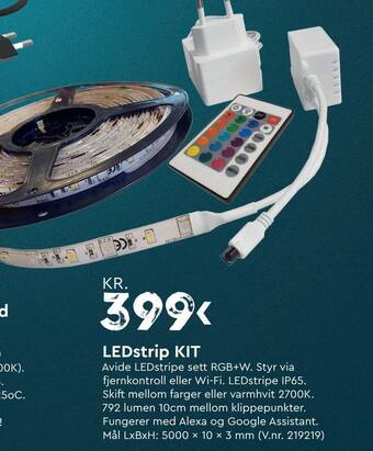 Mekk LEDstrip KIT tilbud