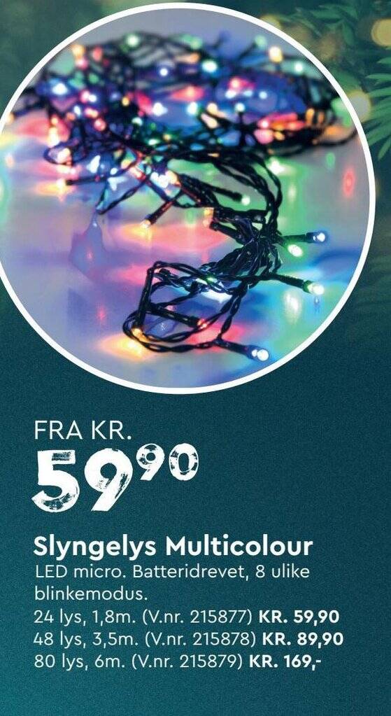 Mekk Slyngelys Multicolour tilbud