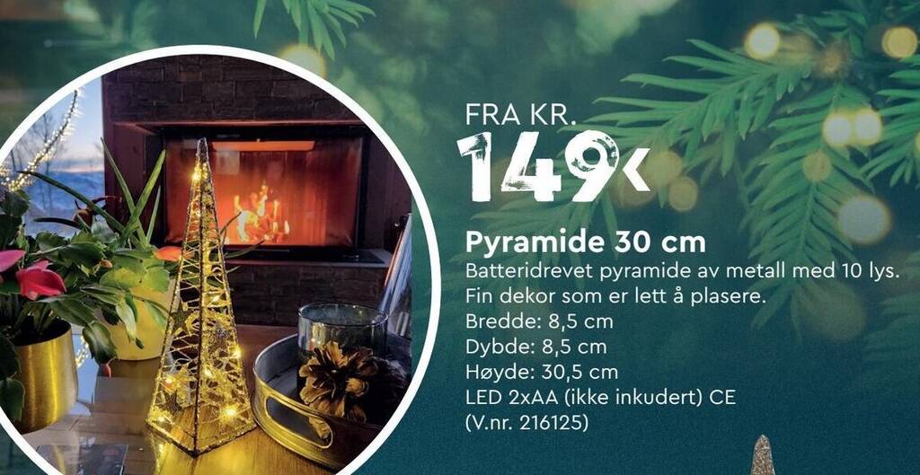 Mekk Pyramide 30 cm tilbud