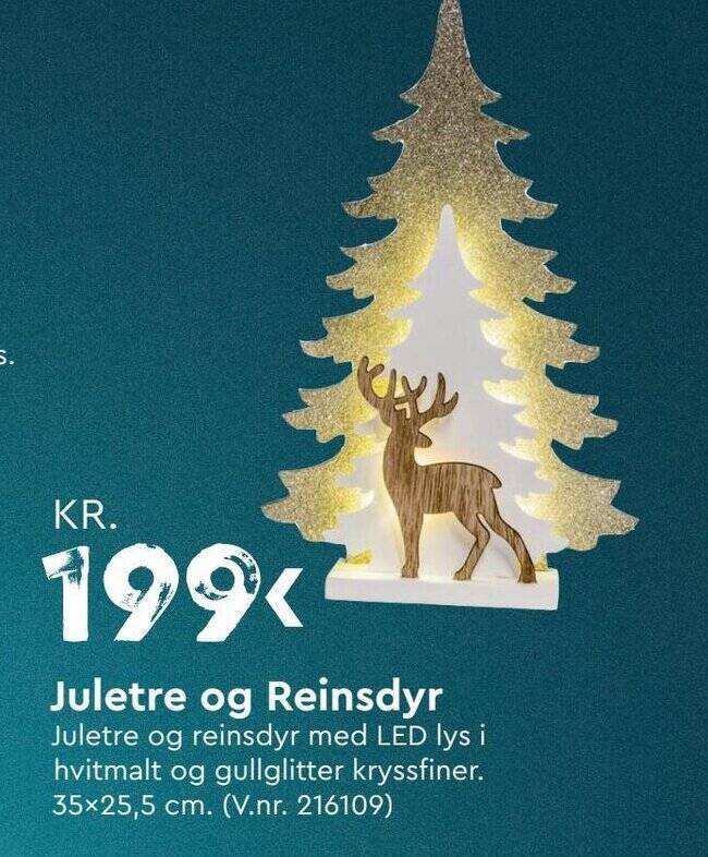 Mekk Juletre og Reinsdyr tilbud