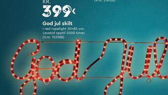 Mekk God jul skilt tilbud