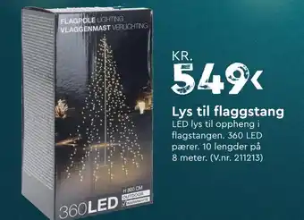 Mekk Lys til flaggstang tilbud