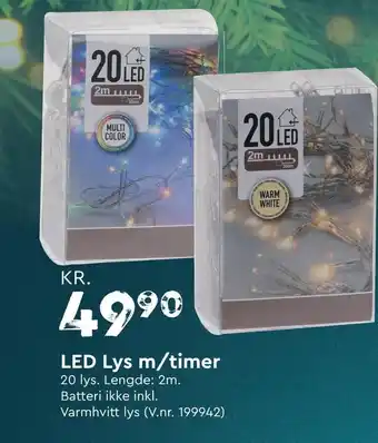 Mekk LED Lys m/timer tilbud