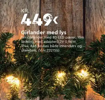 Mekk Girlander med lys tilbud