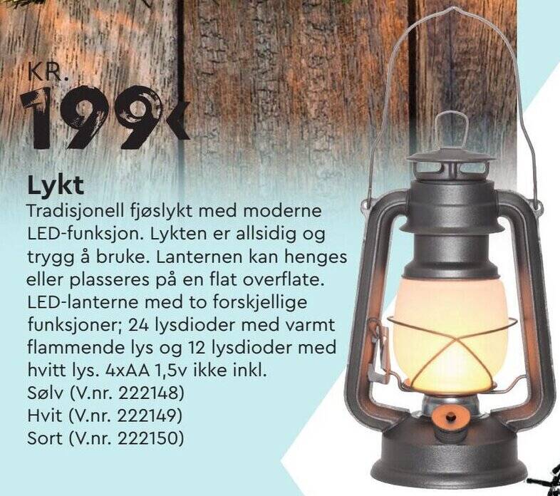 Mekk Lykt tilbud