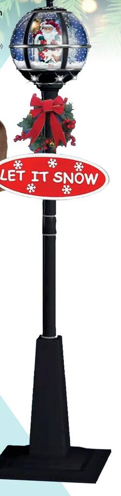 Mekk Gatelykt 180cm med snømann tilbud