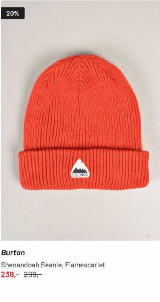 Session Burton Shenandoah Beanie, Flamescarlet tilbud