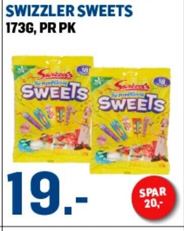 Price Lagerbutikk SWIZZLER SWEETS 173G tilbud