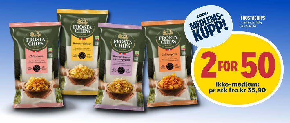Coop Obs Frostachips tilbud