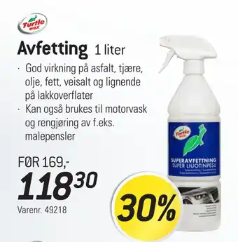 Thansen Avfetting tilbud