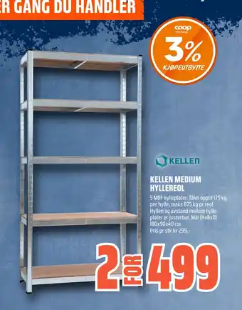 Coop Obs Kellen medium hyllereol tilbud