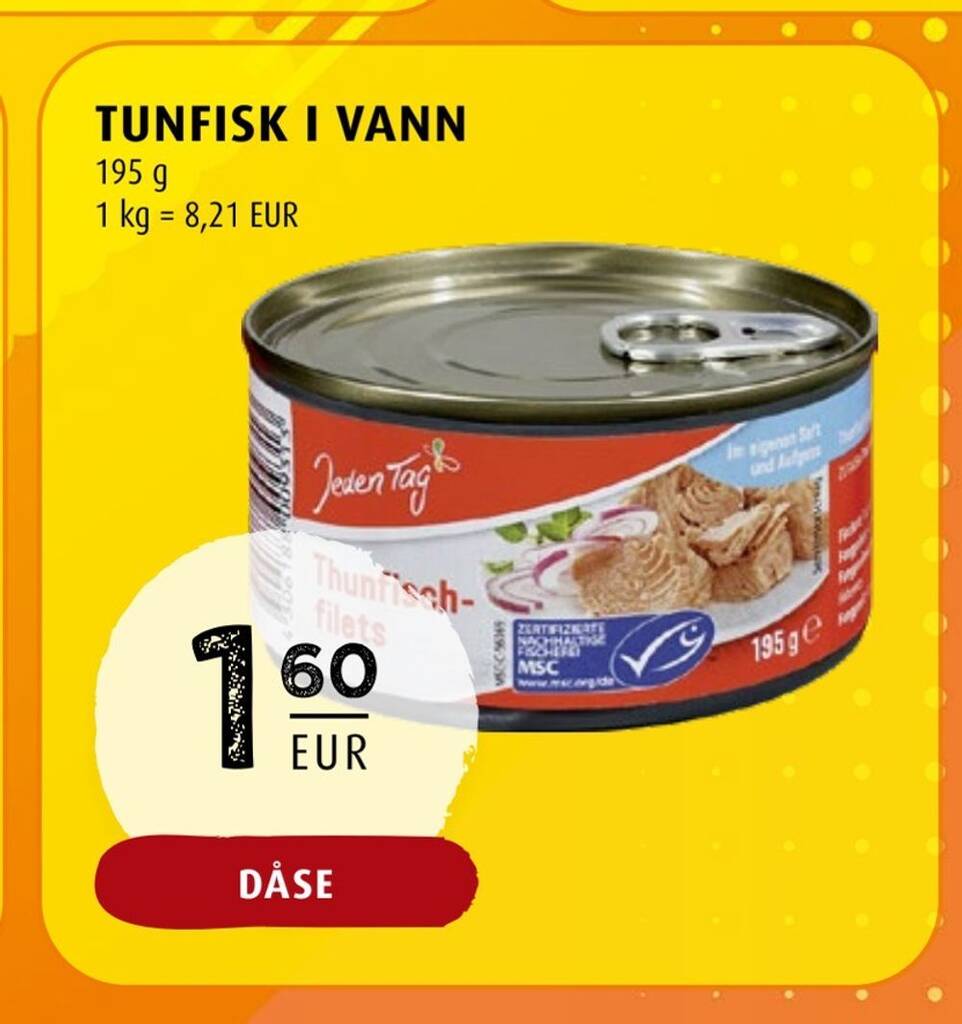 Scandinavian Park Tunfisk i vann tilbud