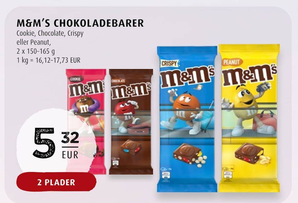 Scandinavian Park M&m's chokoladebarer tilbud