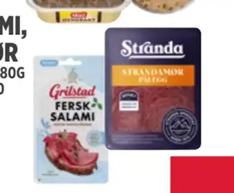 Jacobs Fersk salami, strandamør tilbud