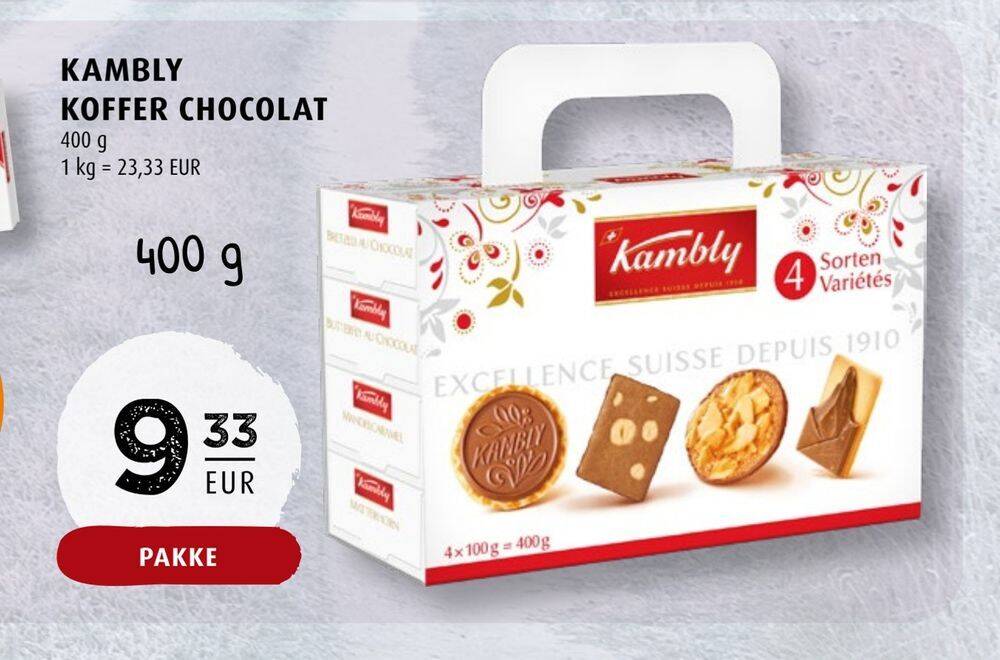 Scandinavian Park Kambly koffer chocolat tilbud