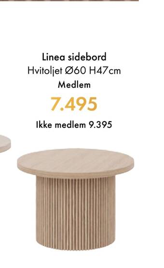 Fagmøbler Linea sidebord tilbud