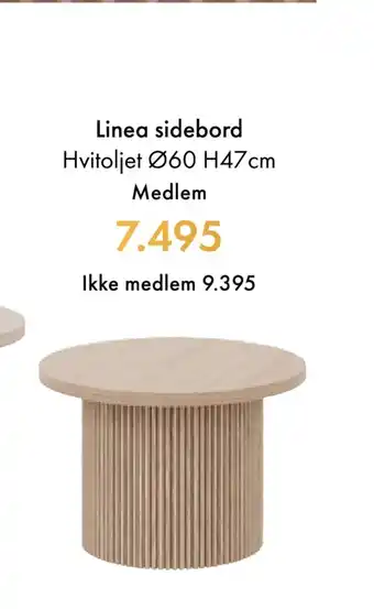 Fagmøbler Linea sidebord tilbud